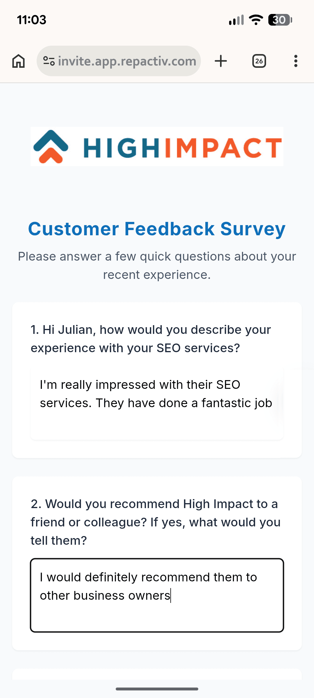 Mobile Survey